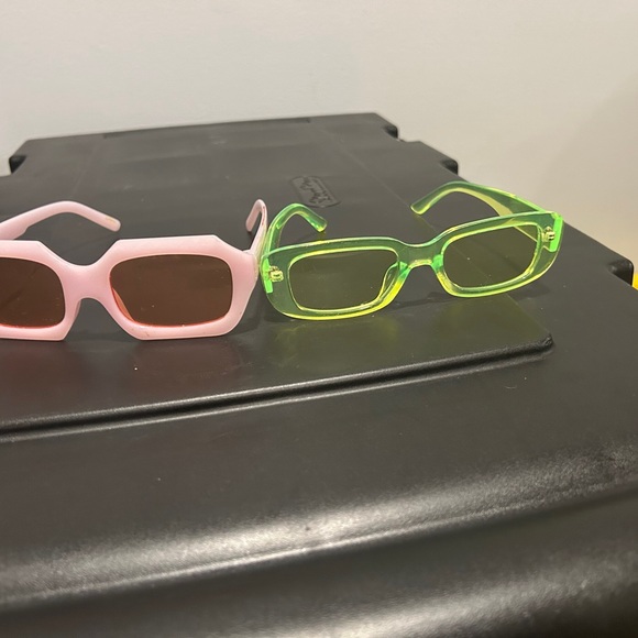 Neon Green and Pink Sunglasses Set main image 4